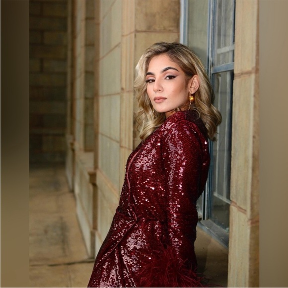 Zara feather sequins dress limited edition - Picture 10 of 13